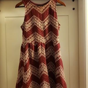 Xhilaration - Crimson and Cream dress